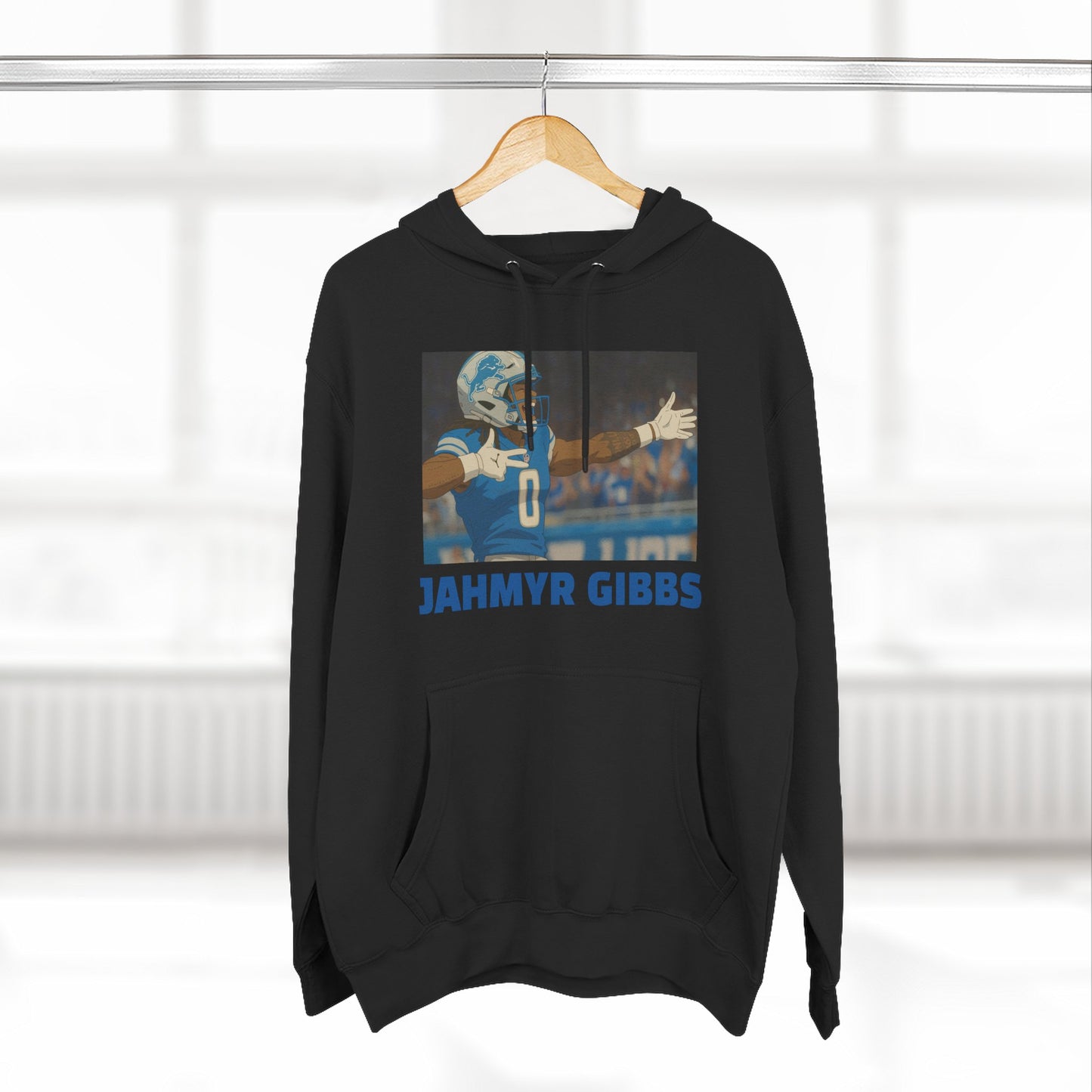 Anime Football 'Jahmyr Gibbs' Three-Panel Fleece Hoodie
