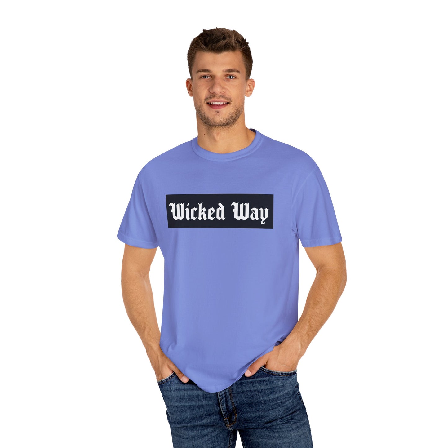 "Wicked Way" Block Gothic Lettering T-shirt
