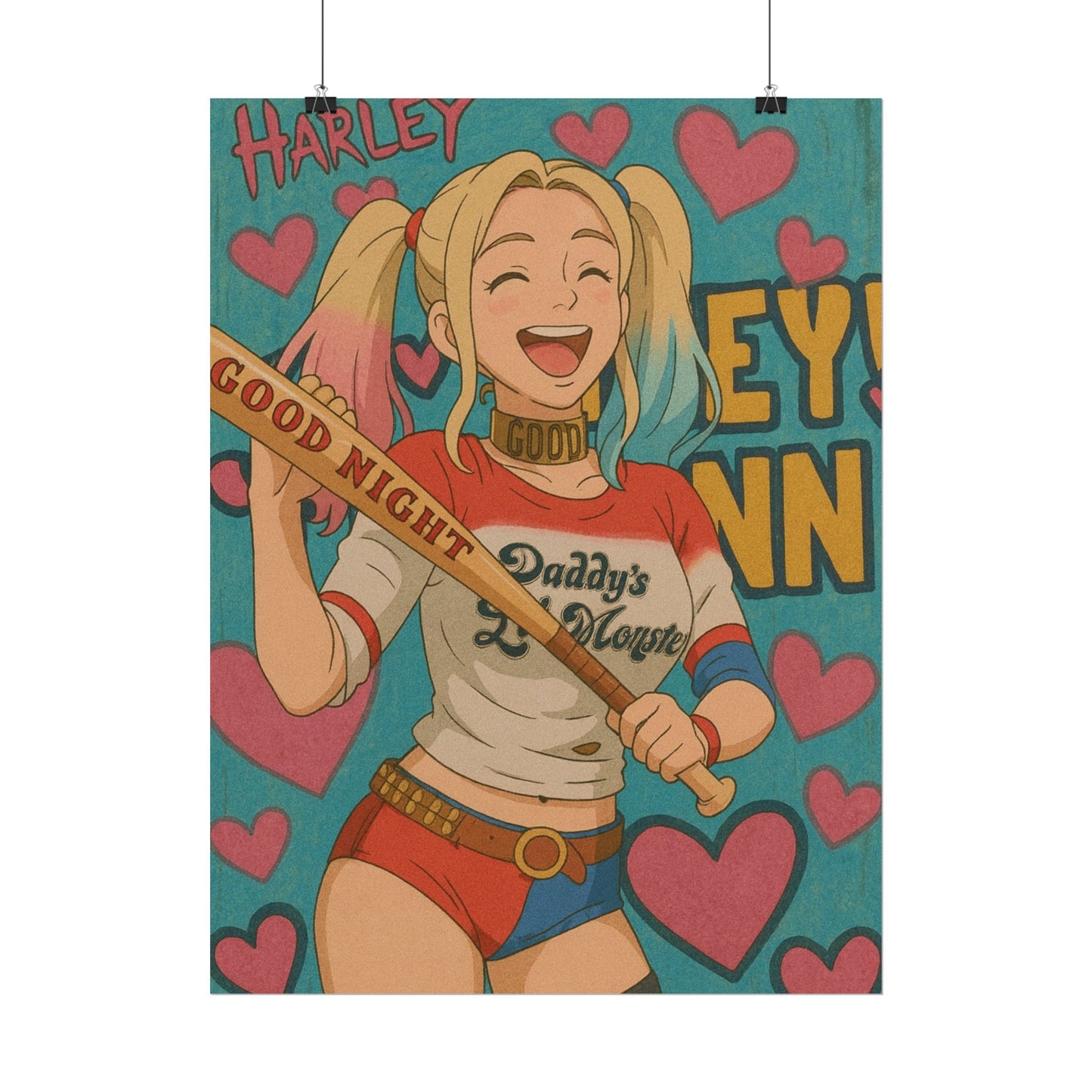 Loco Fits Anime Girls 'Happy Harley' Poster