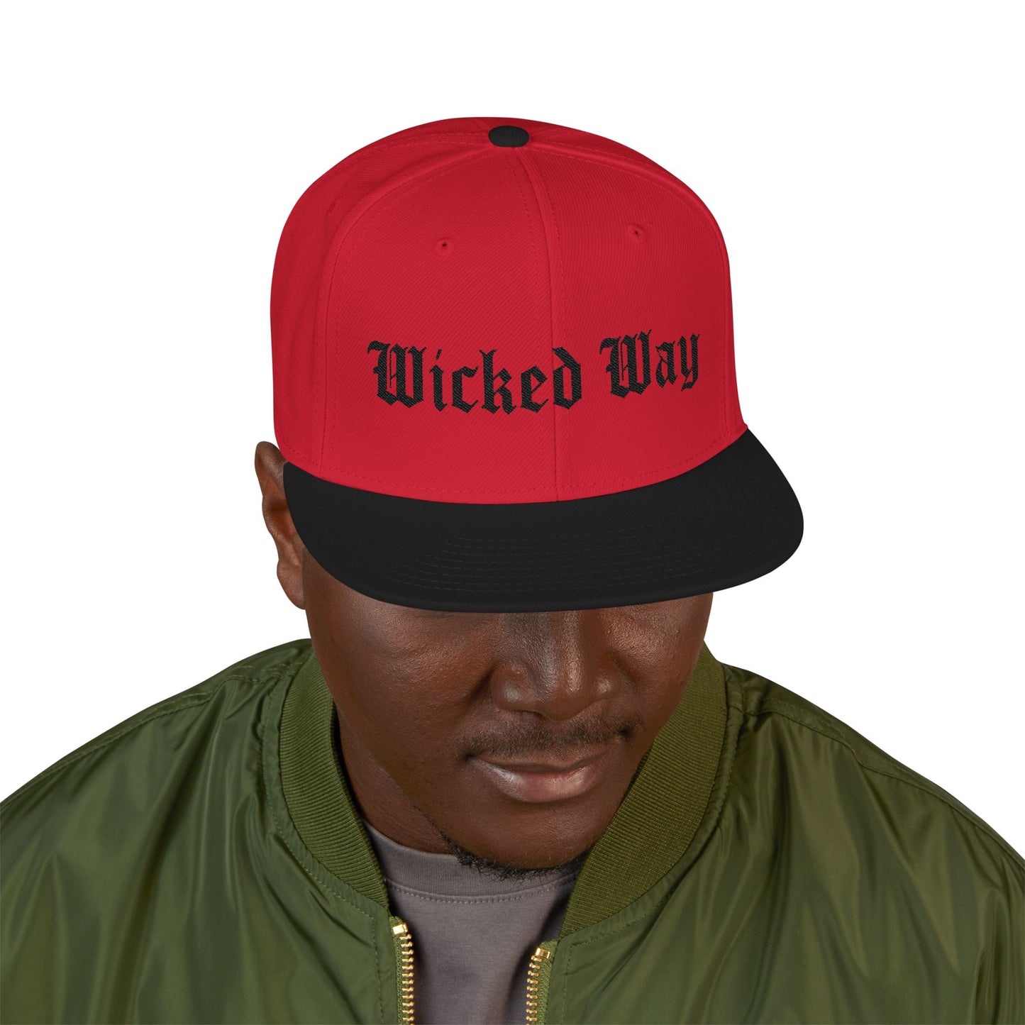 Red & Black "Wicked Way" #6 Snapback