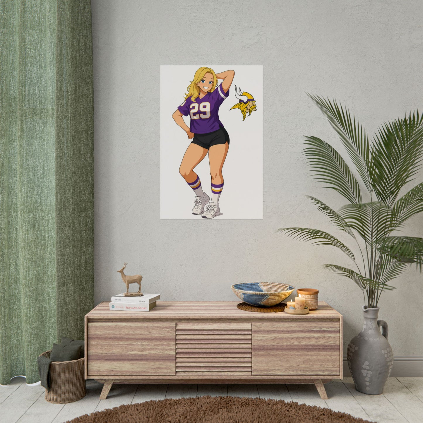 Loco Fits Anime Girls 'Vikings Girl 1' Poster