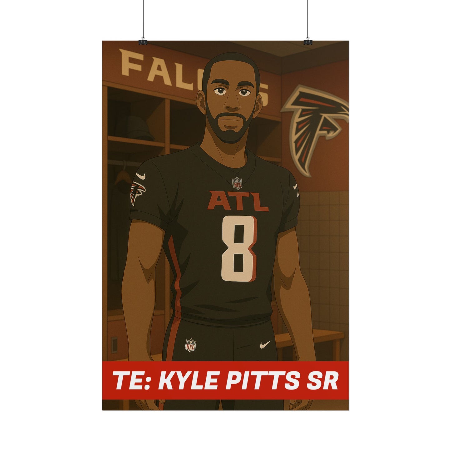 Loco Fits Anime Football 'TE: Kyle Pitts Sr' Poster