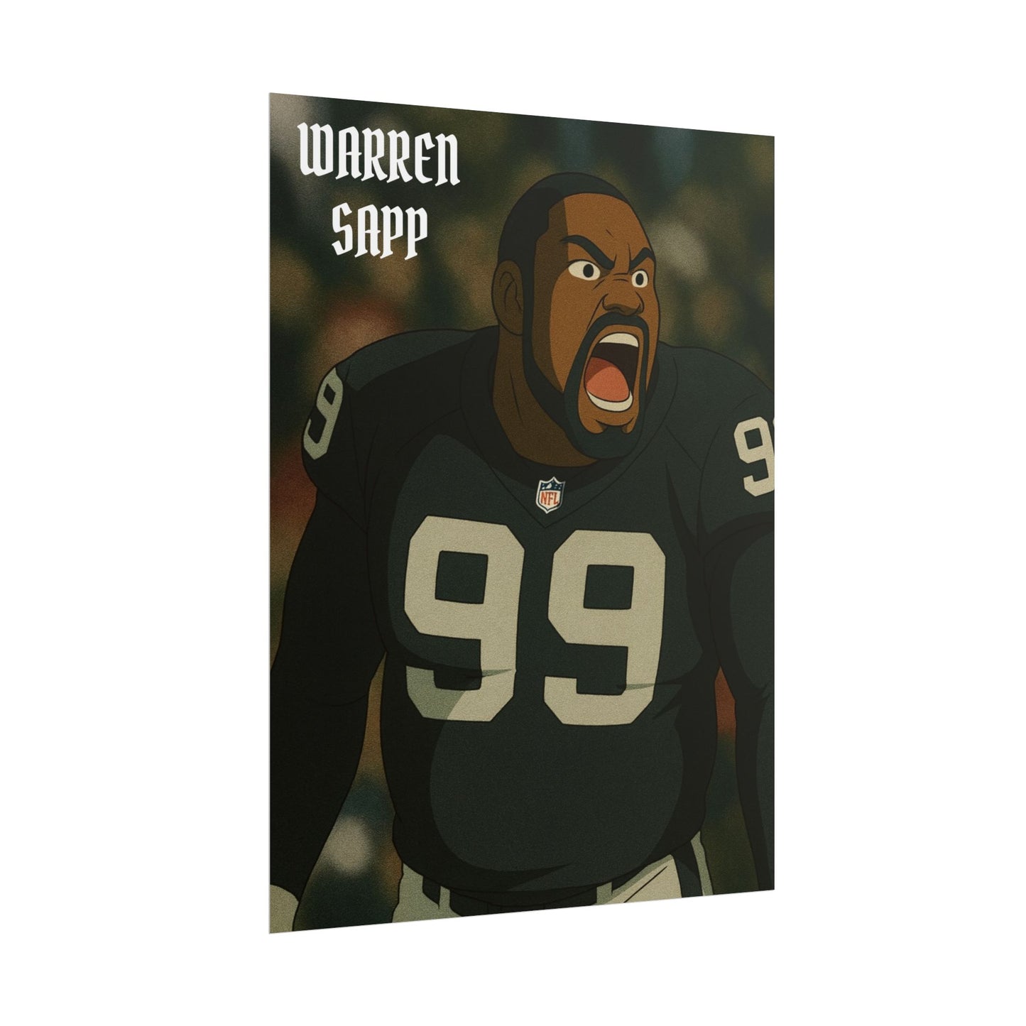 Loco Fits Anime Football 'Warren Sapp' Poster