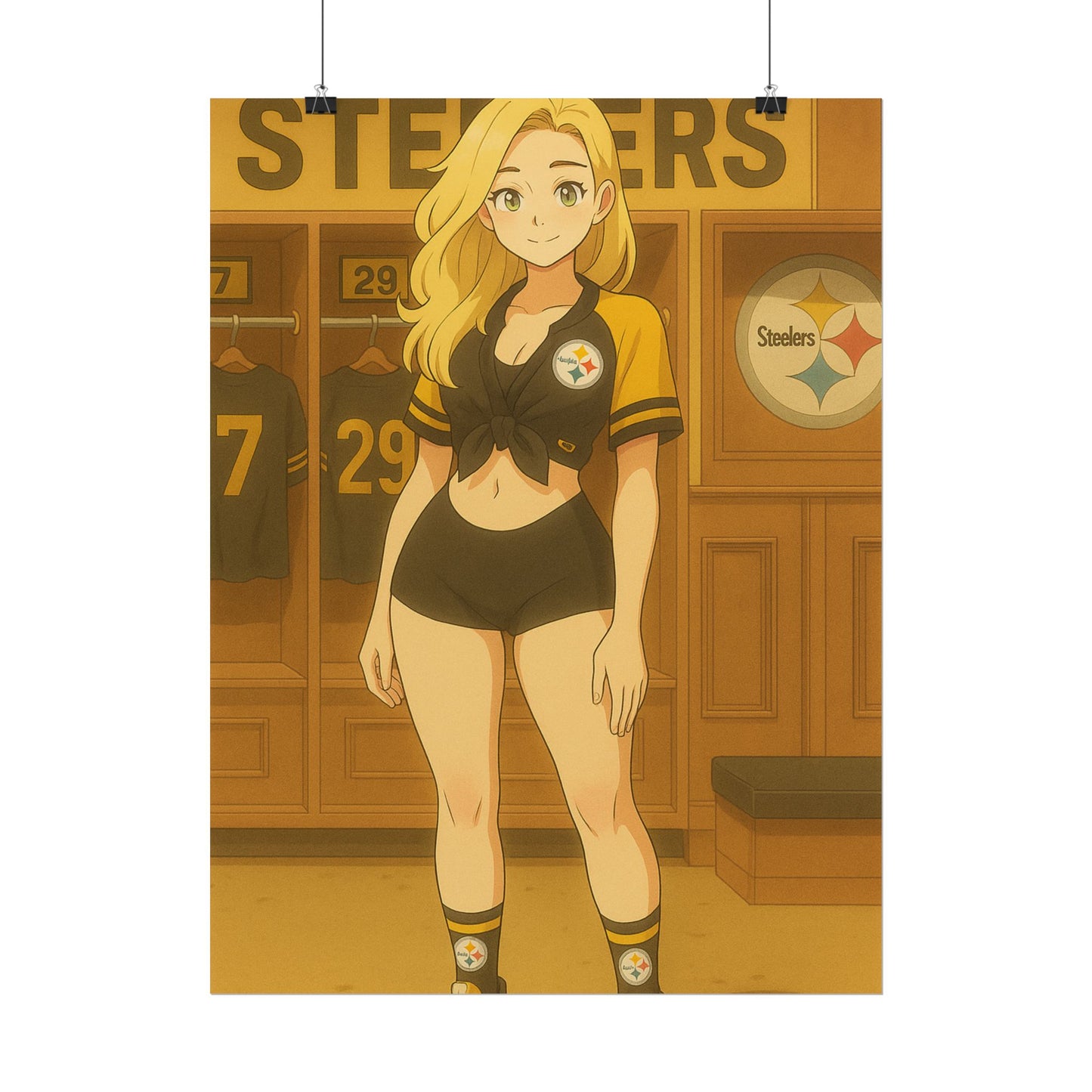 Loco Fits Anime Girls 'Steelers Girl Locker Room' Poster