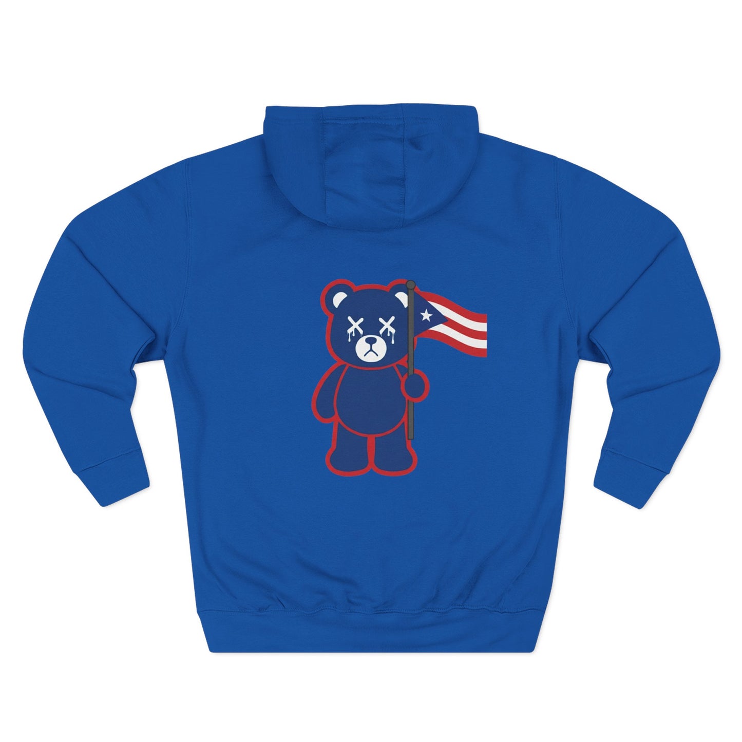 Nation P.R. "Wicked Way" Deady Bear Football Blue, White, & Red Fleece Hoodie