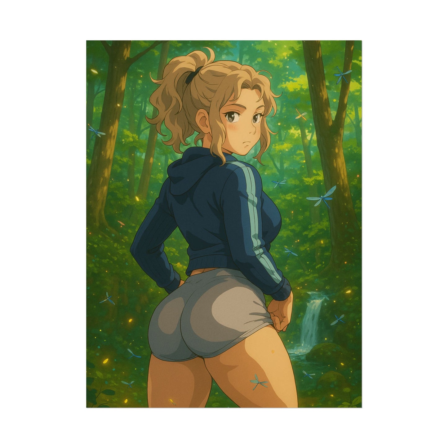 Loco Fits Anime Girls 'Dragonfly Waterfall' Poster