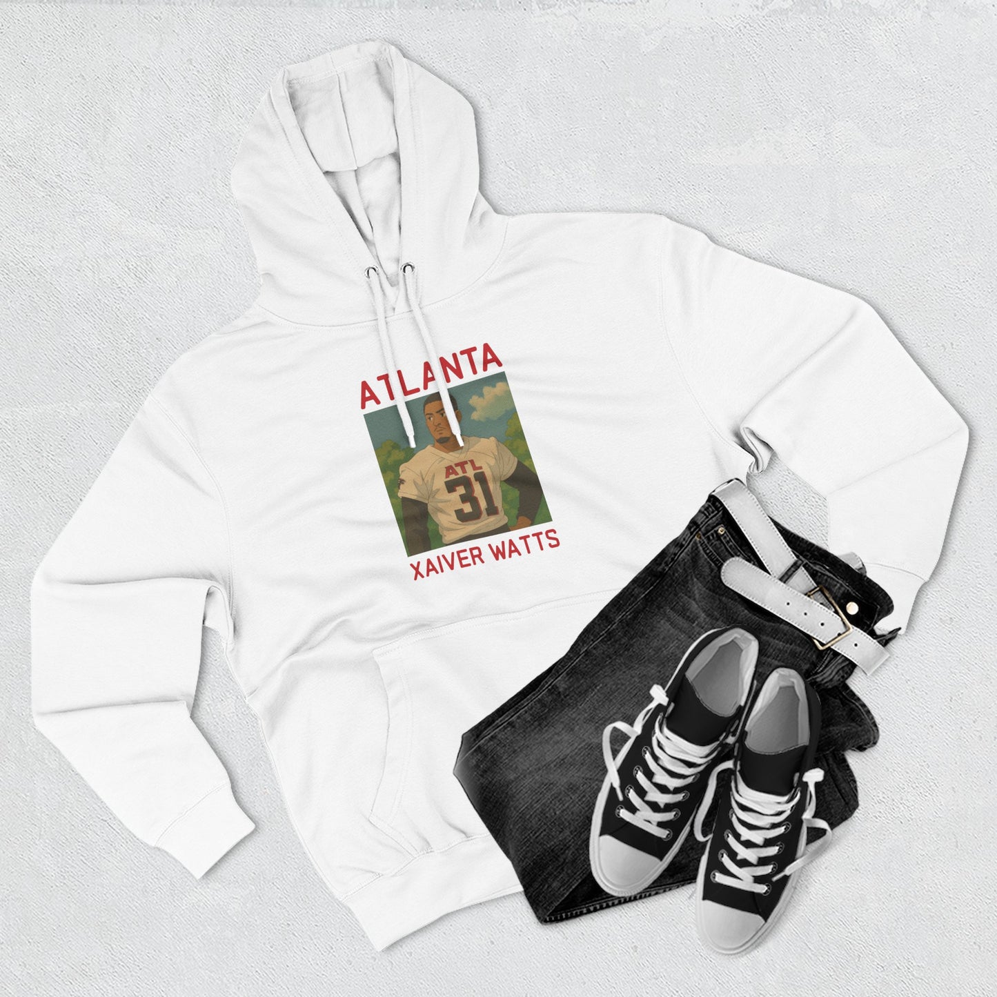 Anime Football 'Atlanta Xaiver Watts' Three-Panel Fleece Hoodie