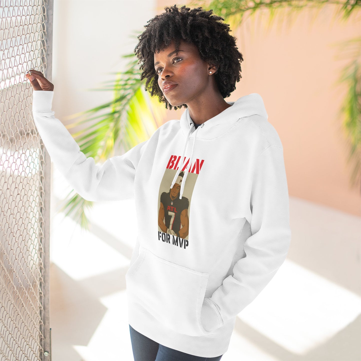 Anime Football 'Bijan For MVP' Fleece Hoodie