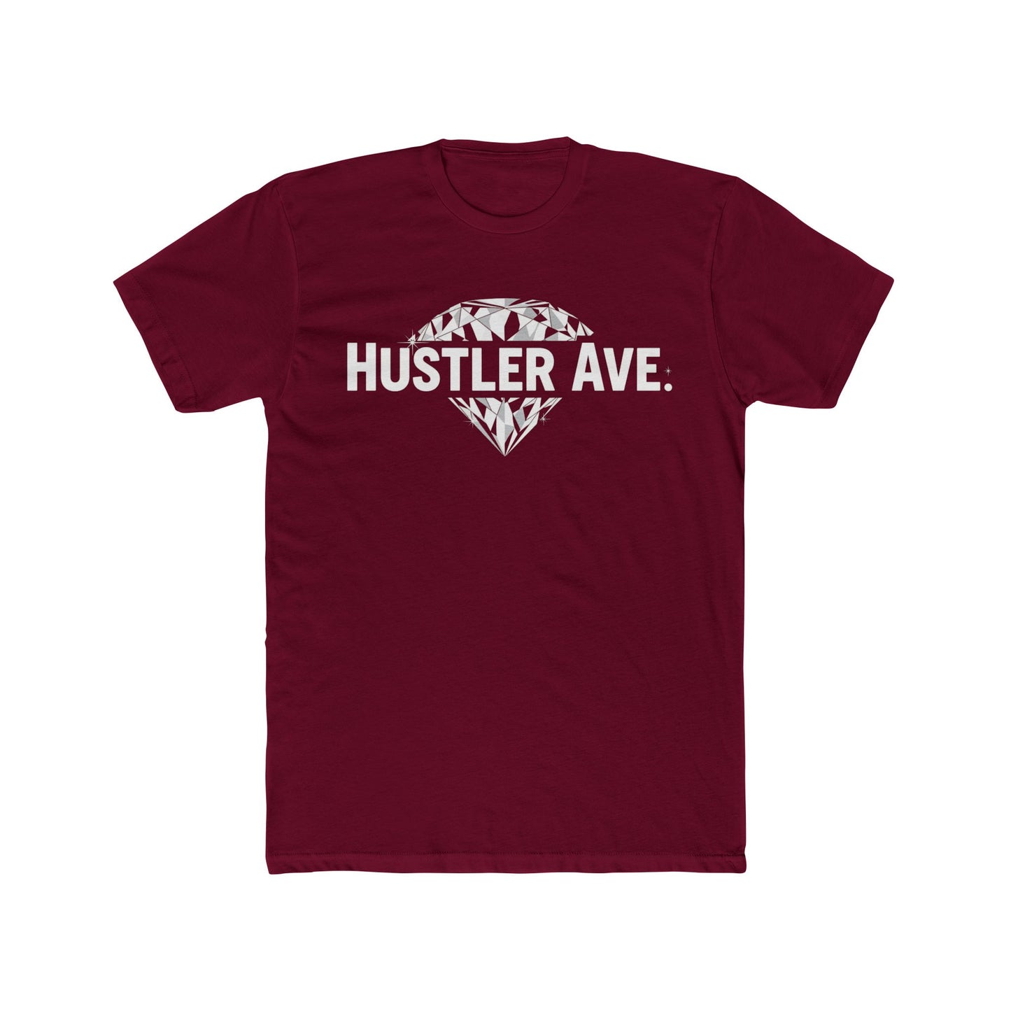 "Hustler Ave" Diamond Status Cotton Crew Tee