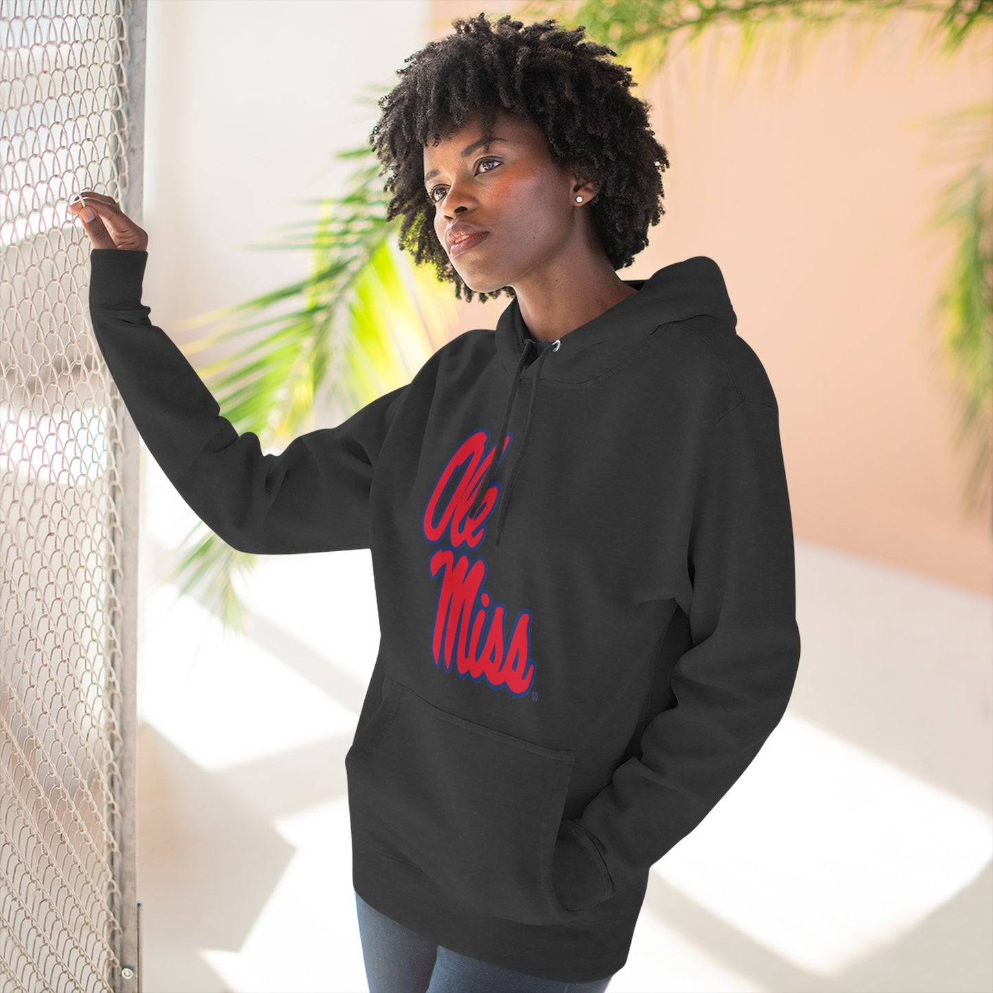 'Ole Miss Script' Three-Panel Fleece Hoodie
