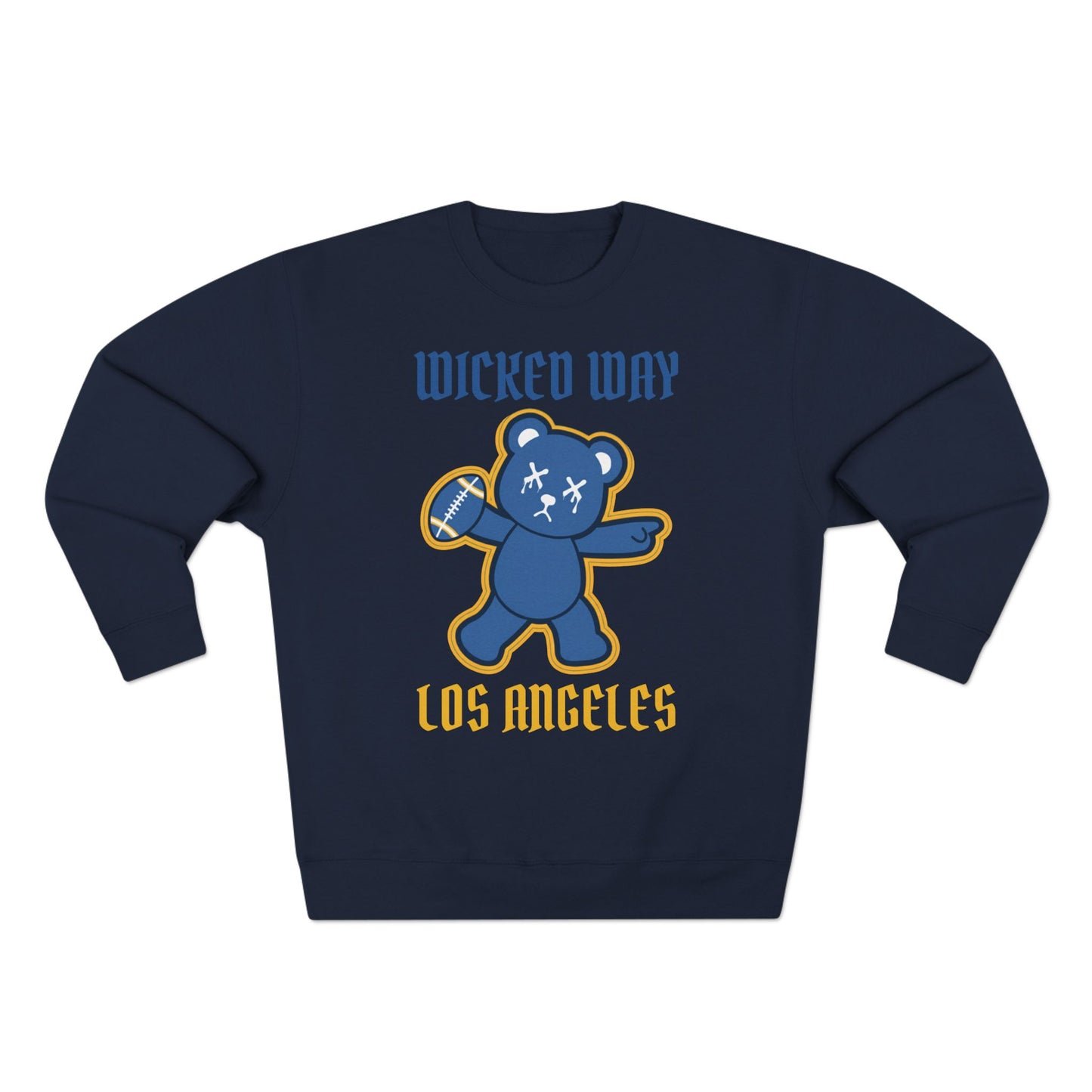 "Wicked Way" Deady Bear Football Los Angeles Crewneck Sweatshirt