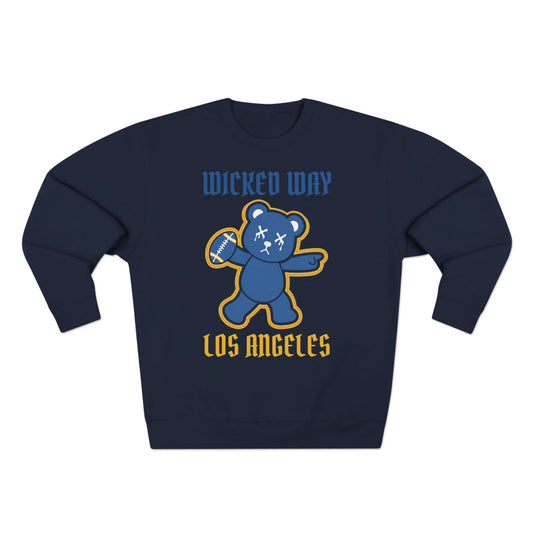"Wicked Way" Deady Bear Football Los Angeles Crewneck Sweatshirt