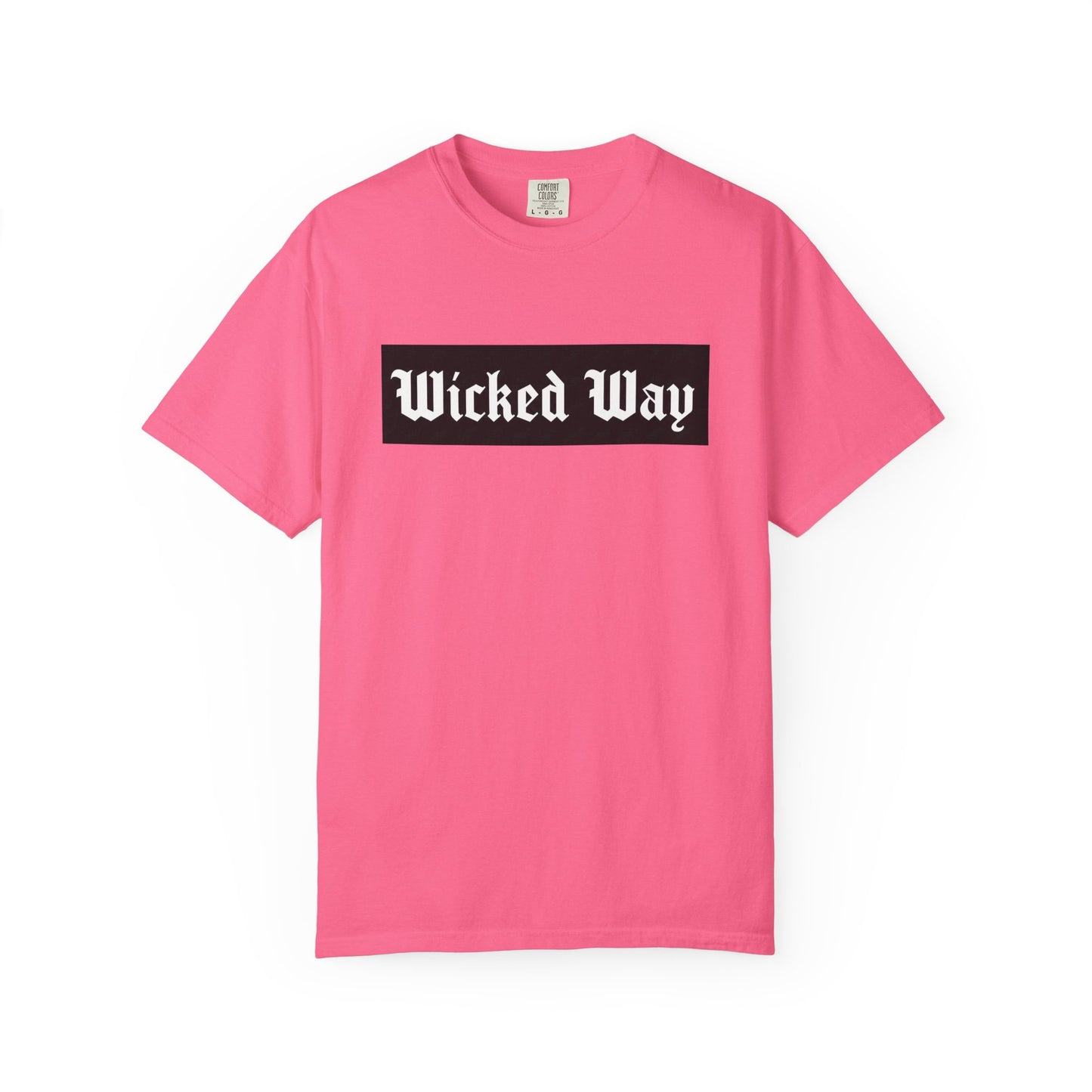 "Wicked Way" Block Gothic Lettering T-shirt