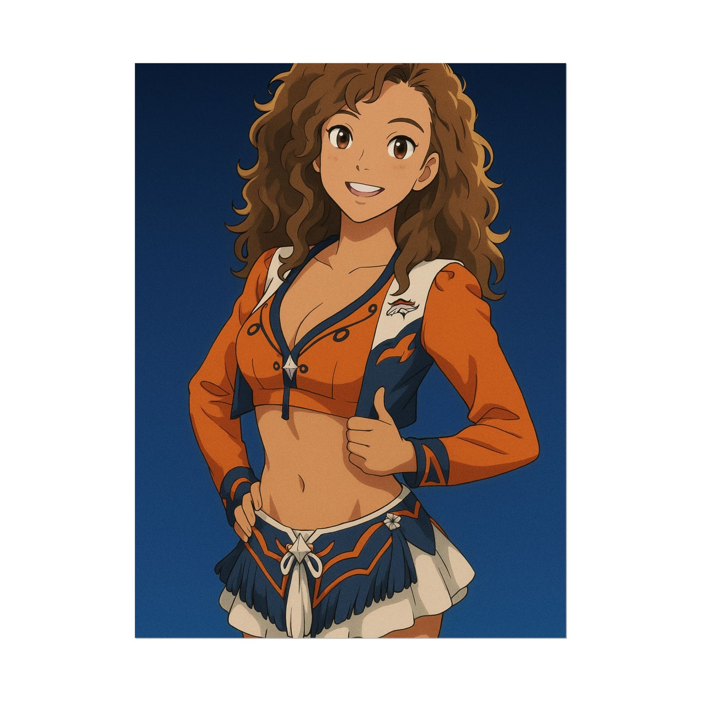 Loco Fits Anime Girls 'Broncos Cheerleader 2' Poster