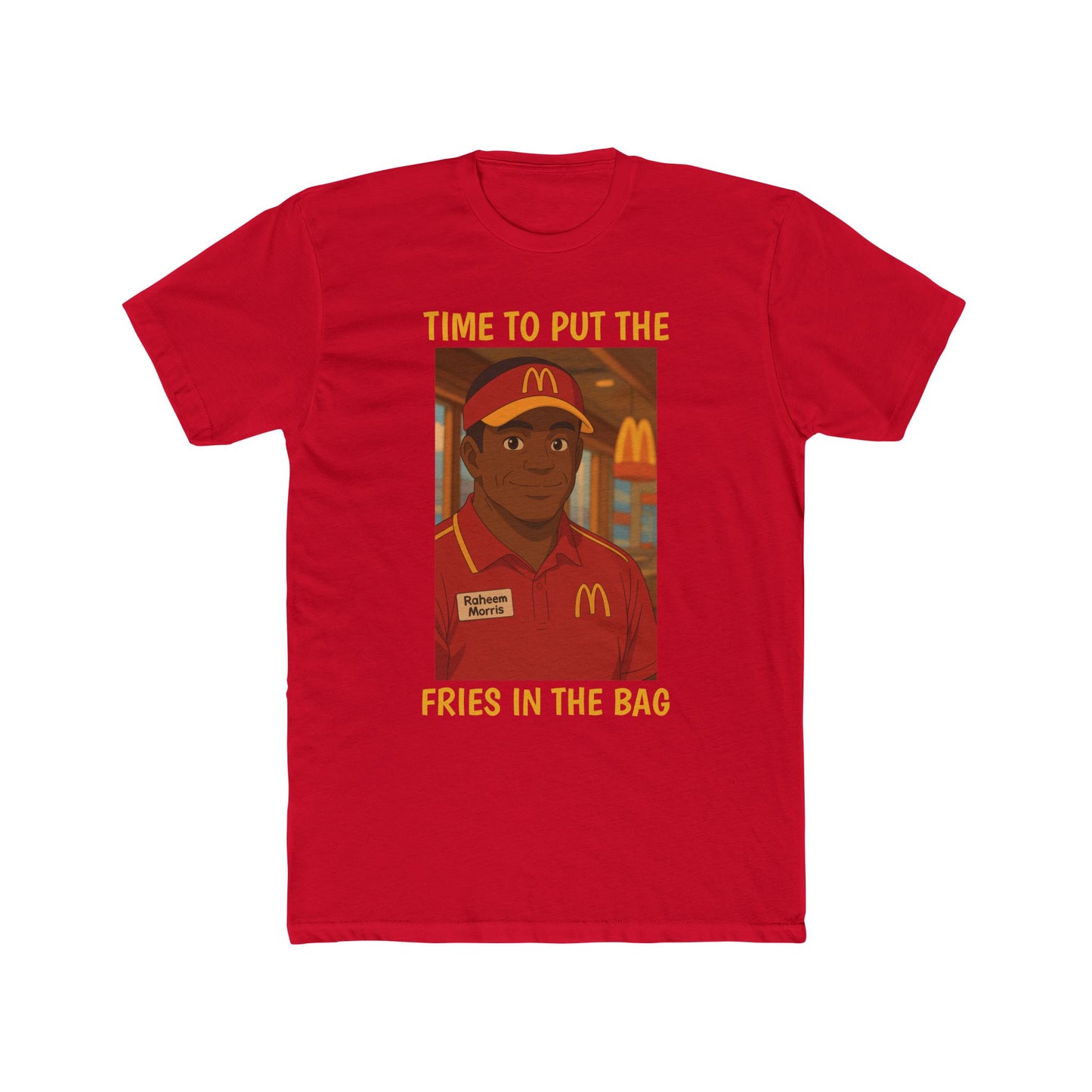 Anime Football 'Time to Put the Fries in the Bag' Cotton Crew Tee