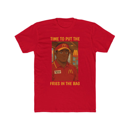 Anime Football 'Time to Put the Fries in the Bag' Cotton Crew Tee