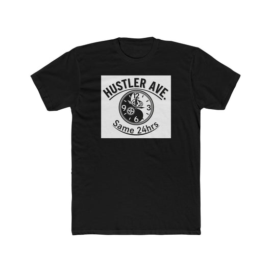 "Hustler Ave" Same 24Hrs Cotton Crew Tee