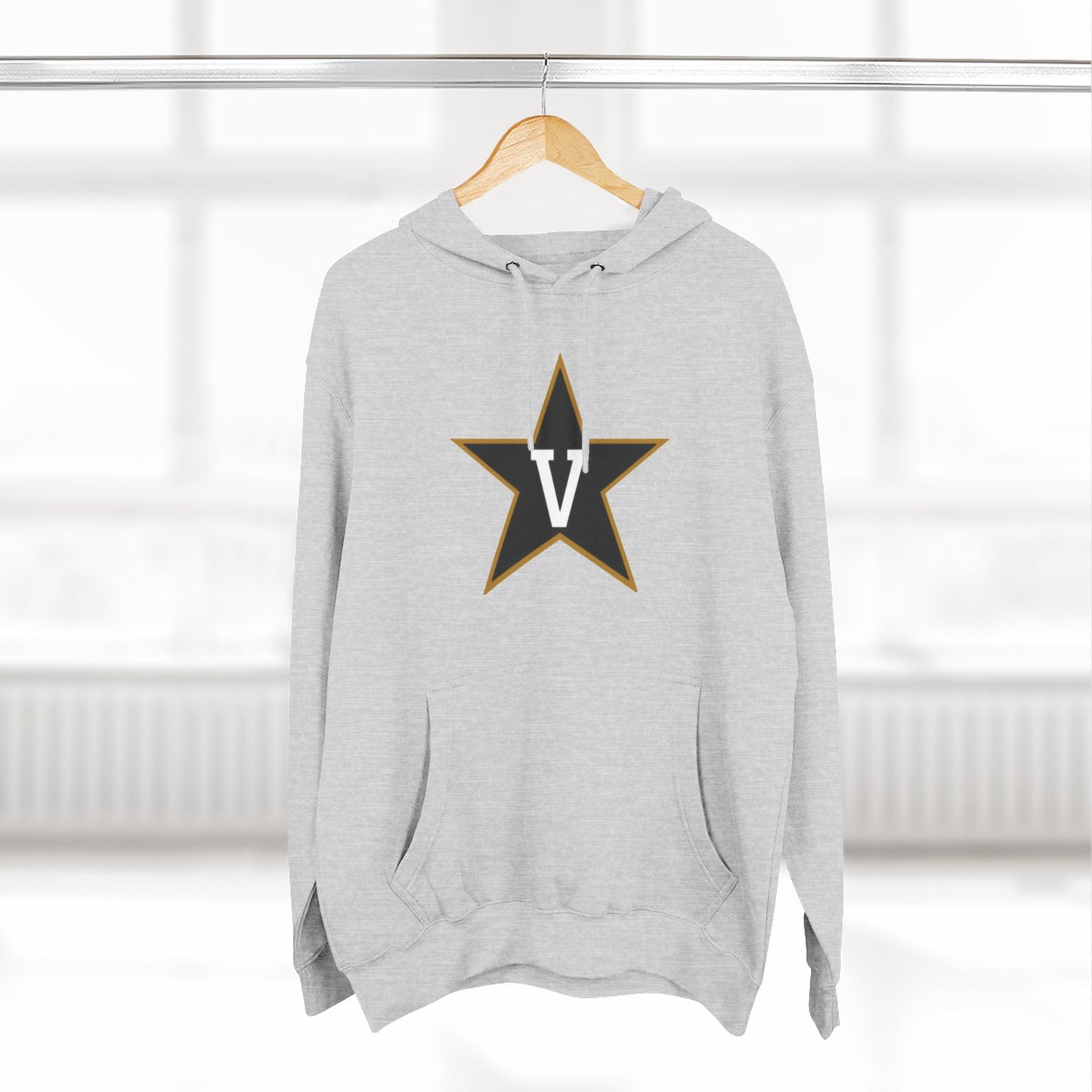 'Vanderbilt V Star' Three-Panel Fleece Hoodie