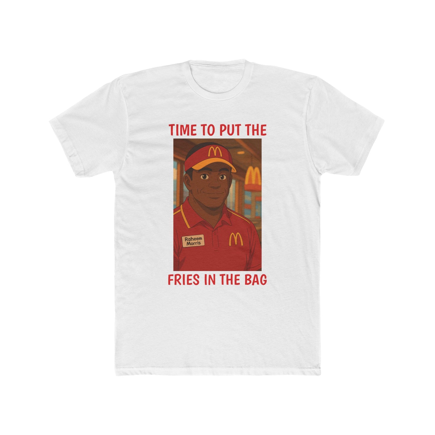 Anime Football 'Time to Put the Fries in the Bag' Cotton Crew Tee
