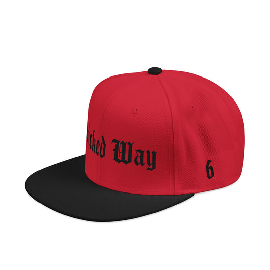Red & Black "Wicked Way" #6 Snapback