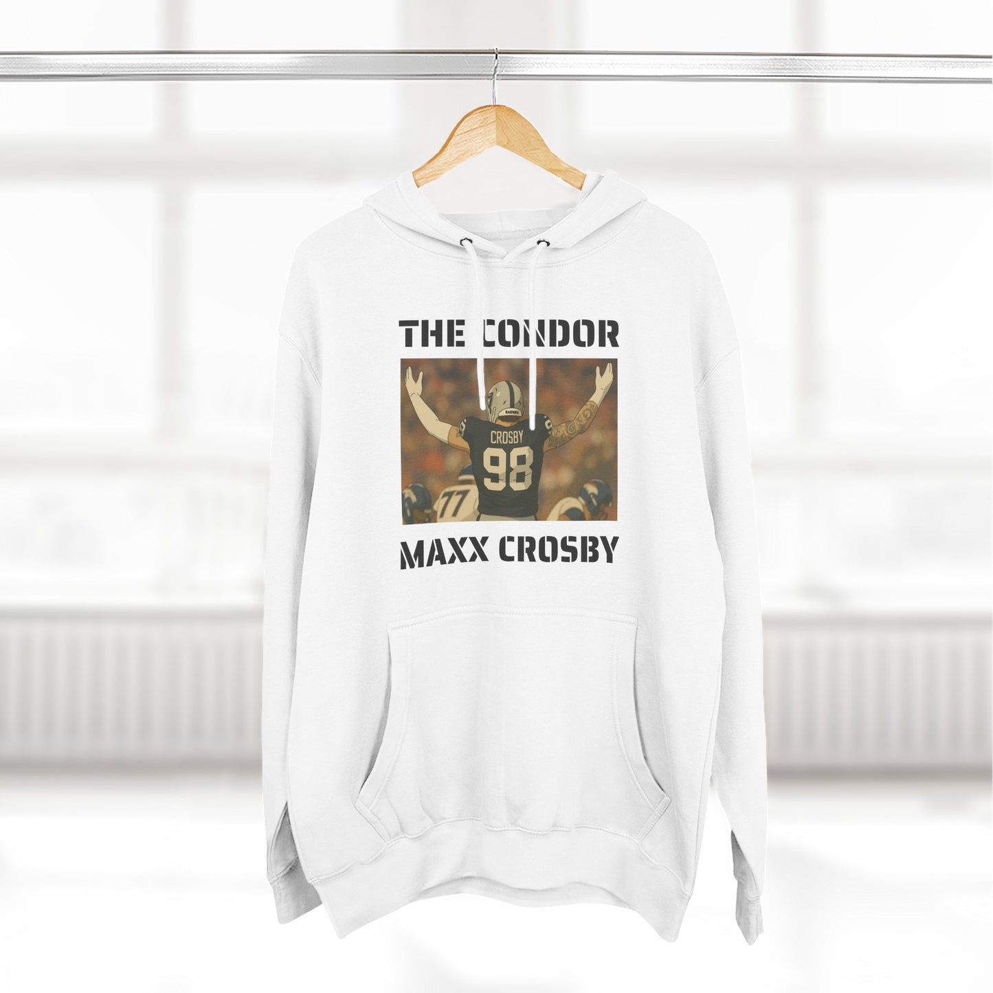 Anime Football 'The Condor Maxx Crosby' Three-Panel Fleece Hoodie