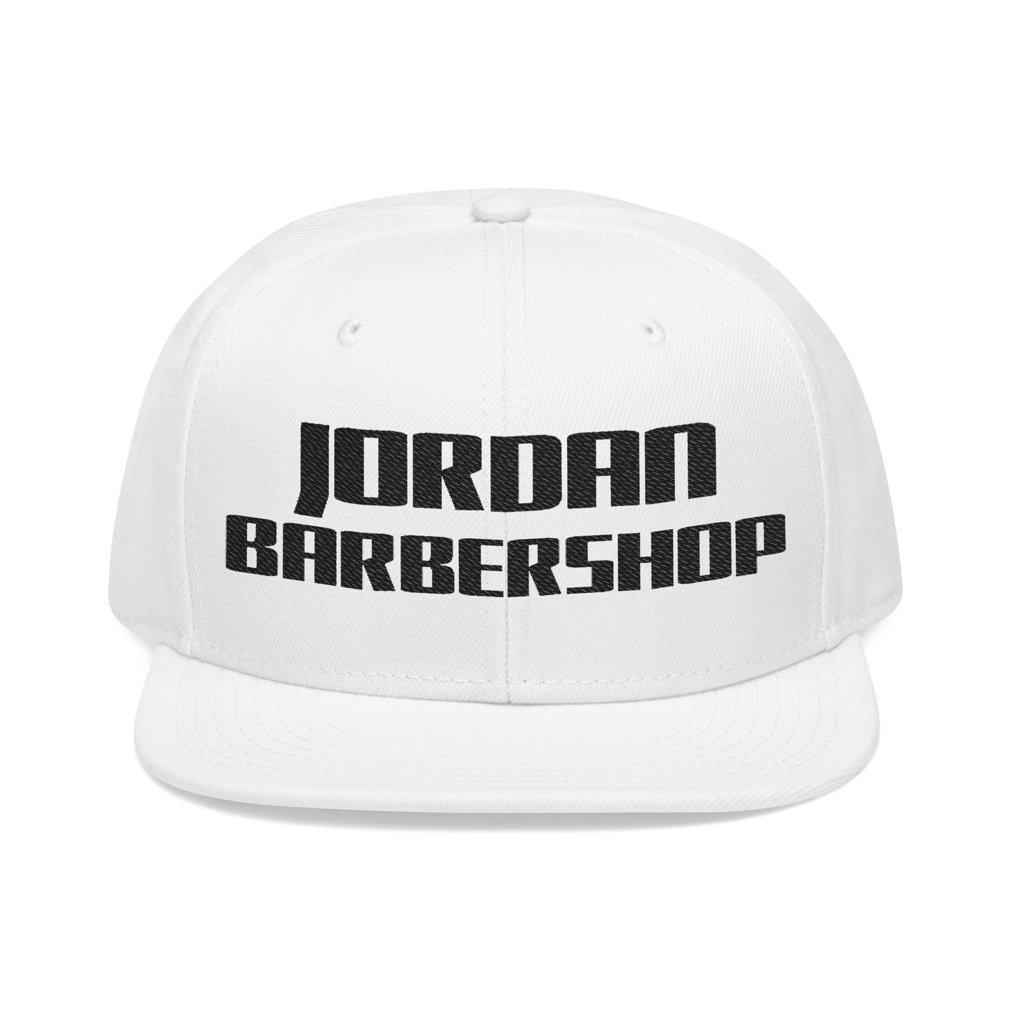 Jordan Barbershop Black Text Snapback