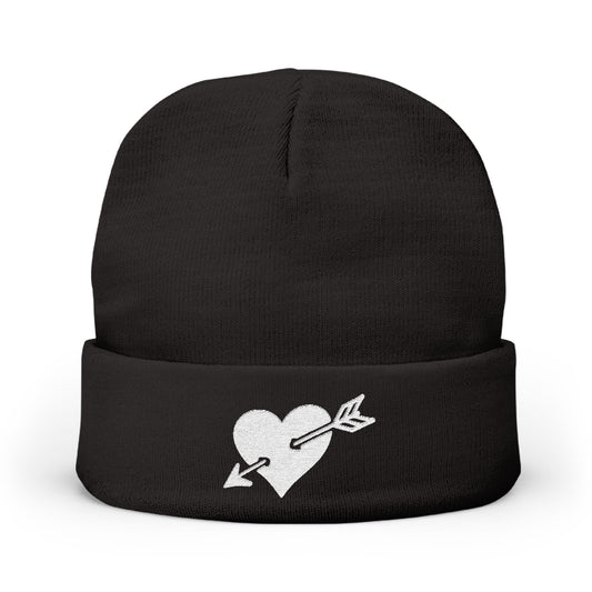 "Baddie Street" Arrow Heart V3 Cuffed Knitted Beanie