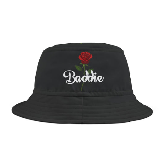 "Baddie Street" Labeled Baddie Rose Bucket Hat