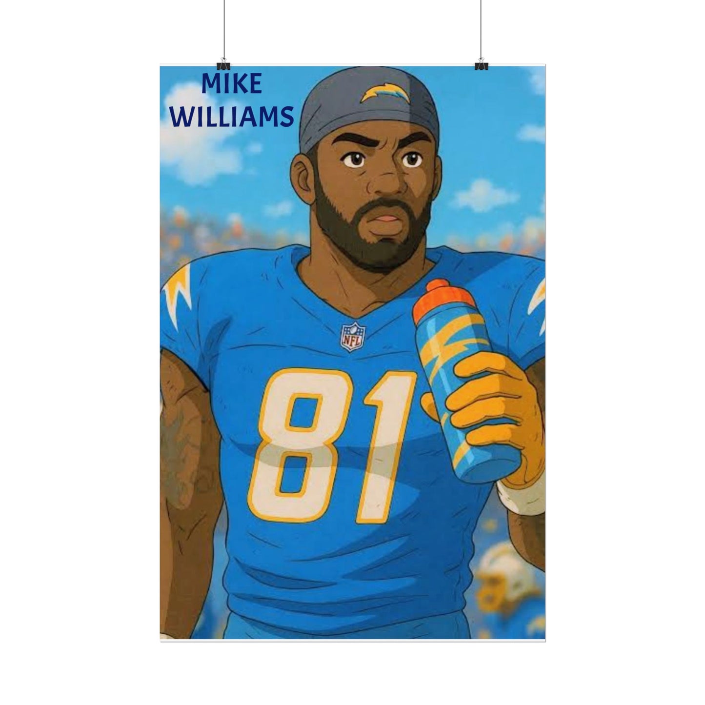 Loco Fits Anime Football 'Mike Williams' Poster