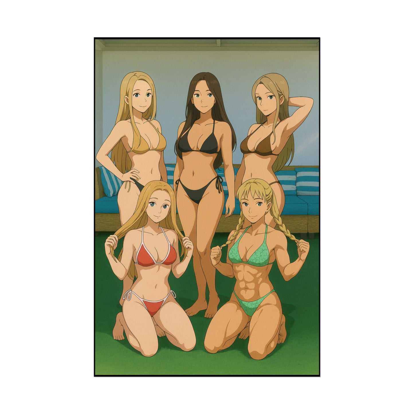 Loco Fits Anime Girls 'Bikini Girls' Poster