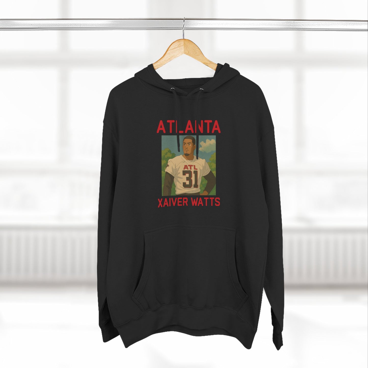 Anime Football 'Atlanta Xaiver Watts' Three-Panel Fleece Hoodie