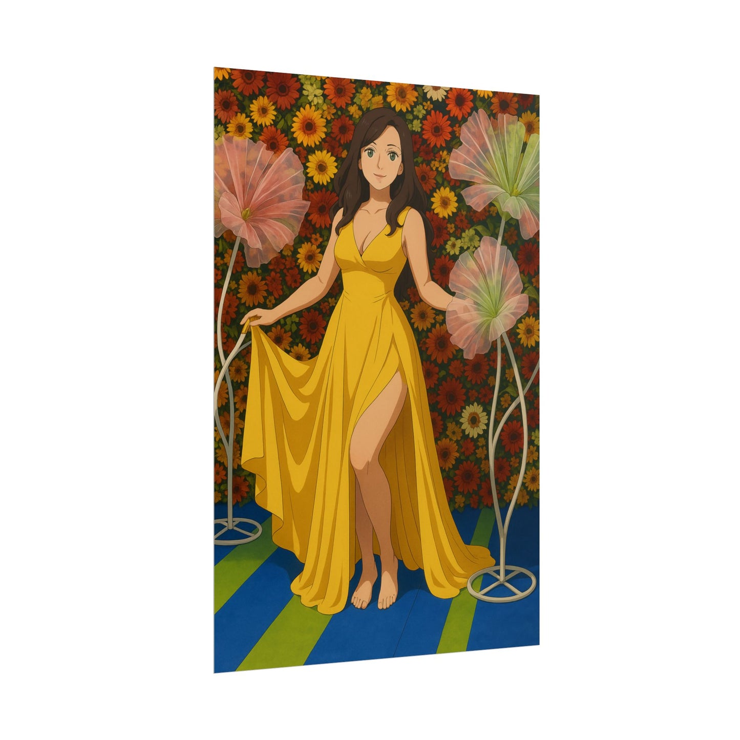 Loco Fits Anime Girls 'Flower Girl' Poster