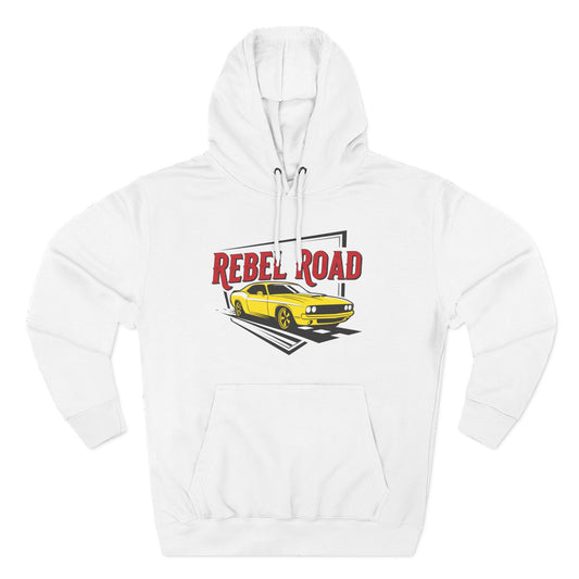 White "Rebel Road" Let's Race Fleece Hoodie