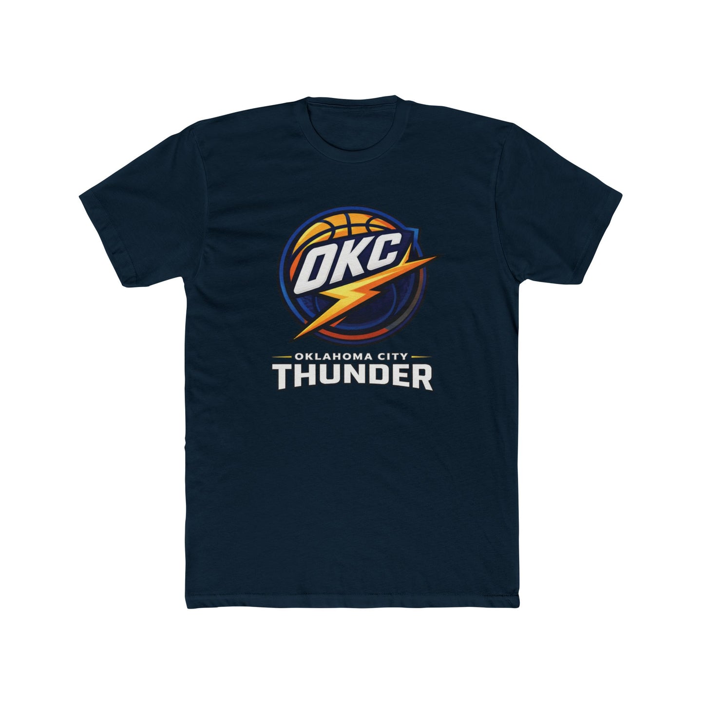 Loco Fits New "NBA Oklahoma City Thunder Basketball Concept Logo" Cotton Crew Tee