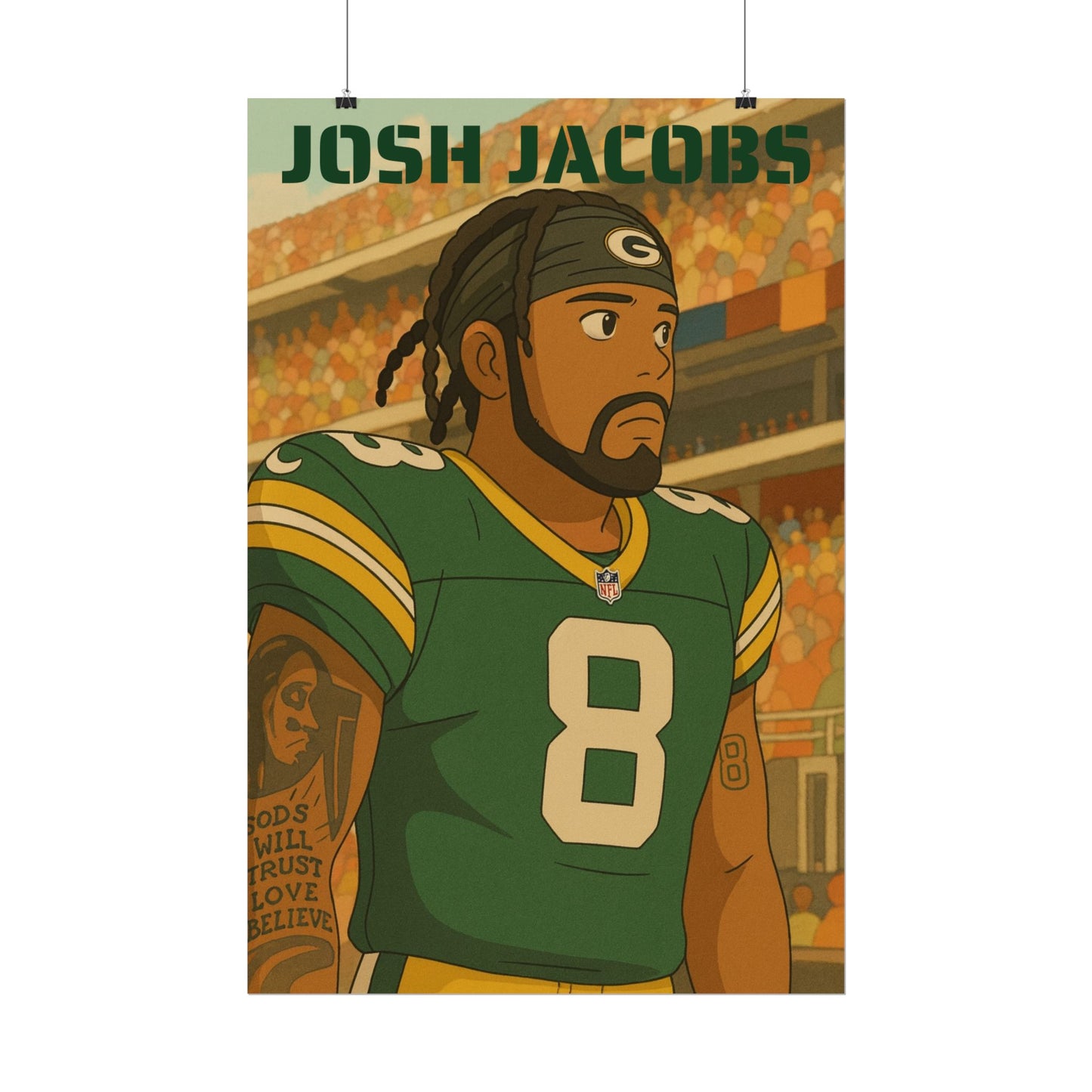 Loco Fits Anime Football 'Josh Jacobs' Poster