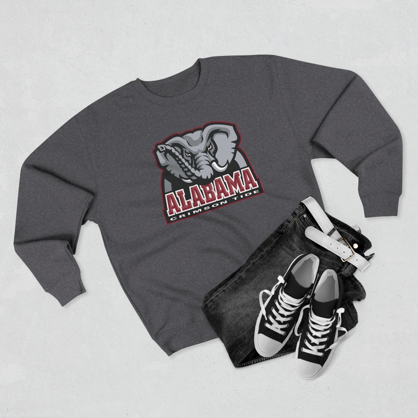 'Alabama Crimson Tide Big Al' Cotton Crewneck Sweatshirt