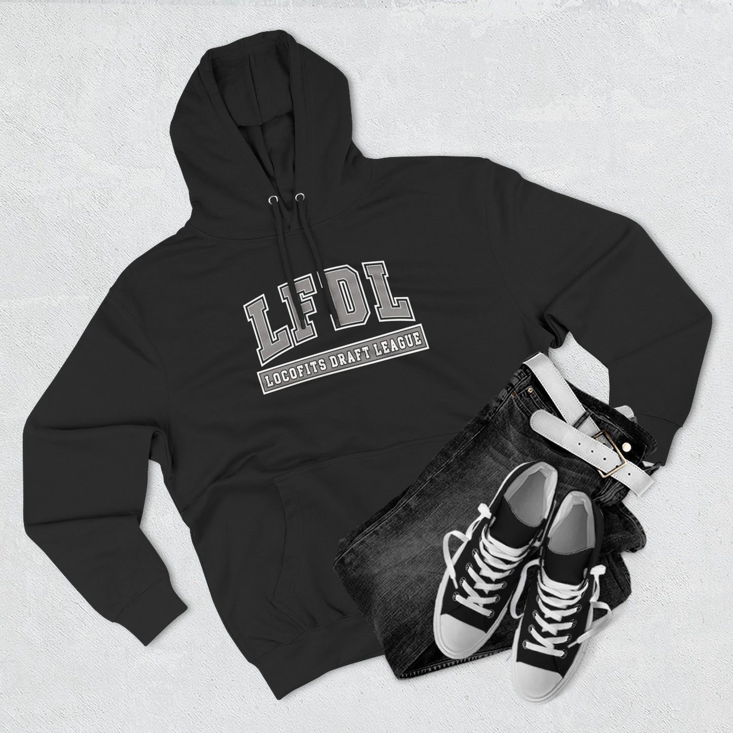 LocoFits Draft League Base Three-Panel Fleece Hoodie