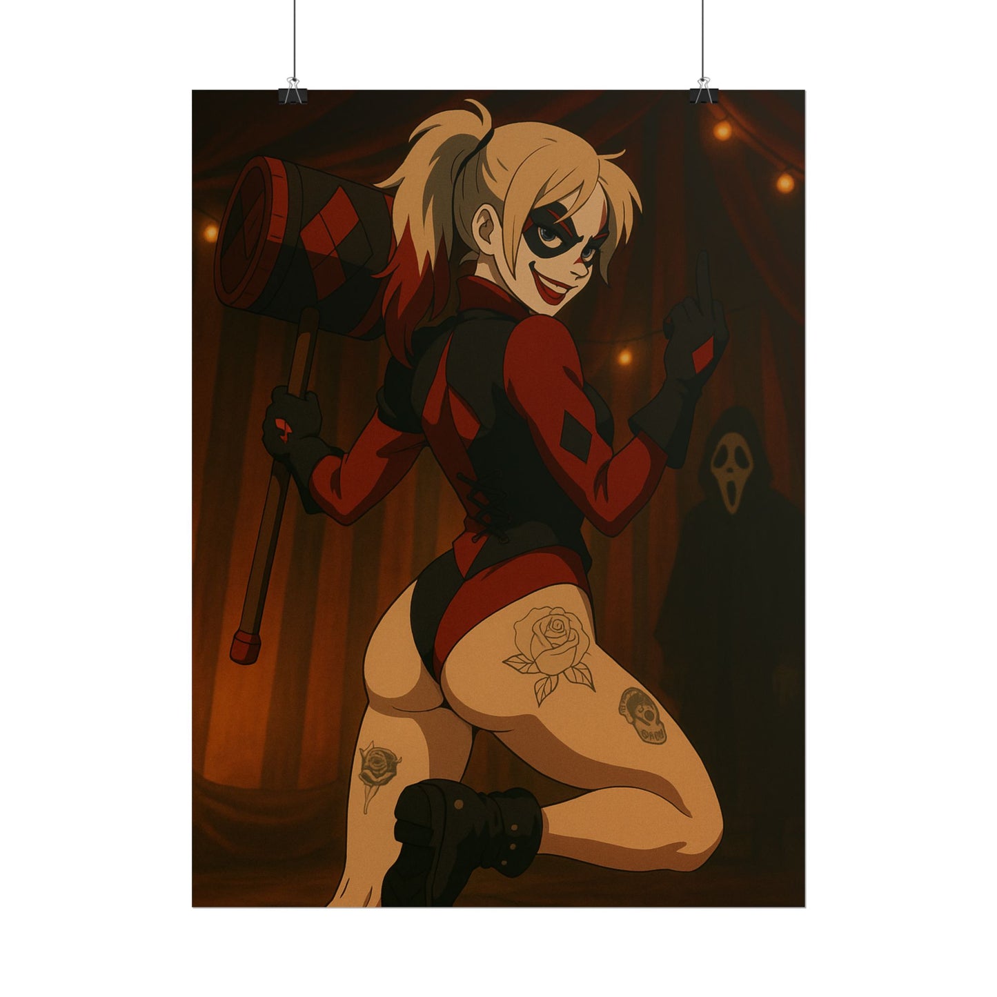 Loco Fits Anime Girls 'Harley Quinn Cosplay' Poster