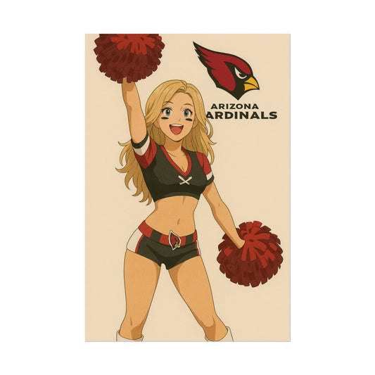 Loco Fits Anime Girls 'Cardinals Cheerleader 1' Poster