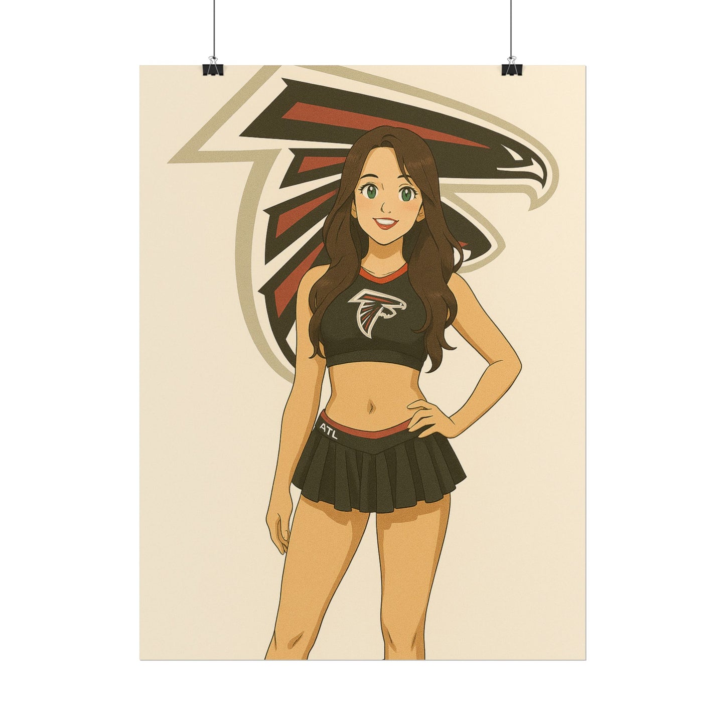 Loco Fits Anime Girls 'Falcons Cheerleader 3' Poster