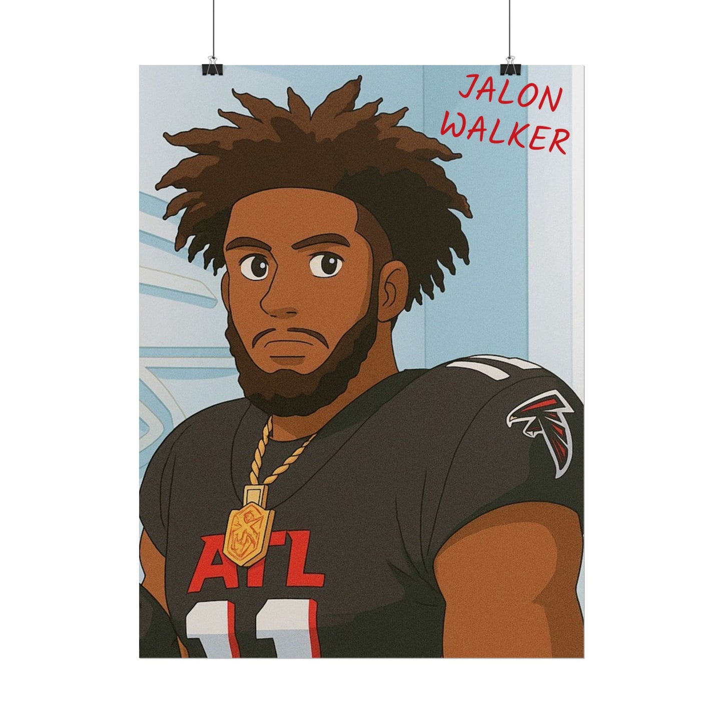 Loco Fits Anime Football 'Jalon Walker' Poster