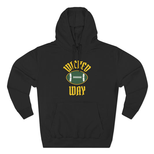 Legends "Wicked Way" Deady Bear Football Green, White, & Yellow Fleece Hoodie