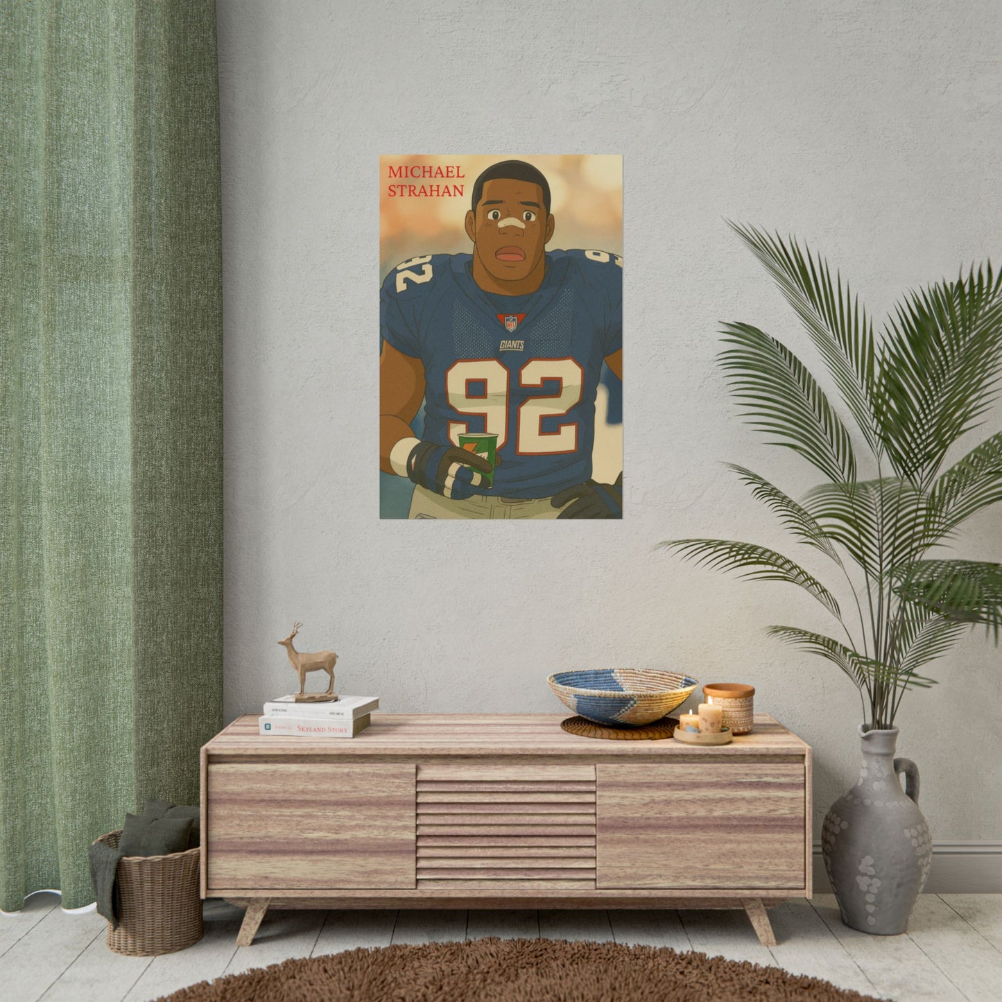 Loco Fits Anime Football 'Michael Strahan' Poster