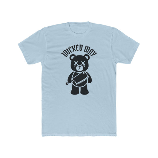 "Wicked Way" Deady Bear Butcher Knife Cotton Crew Tee