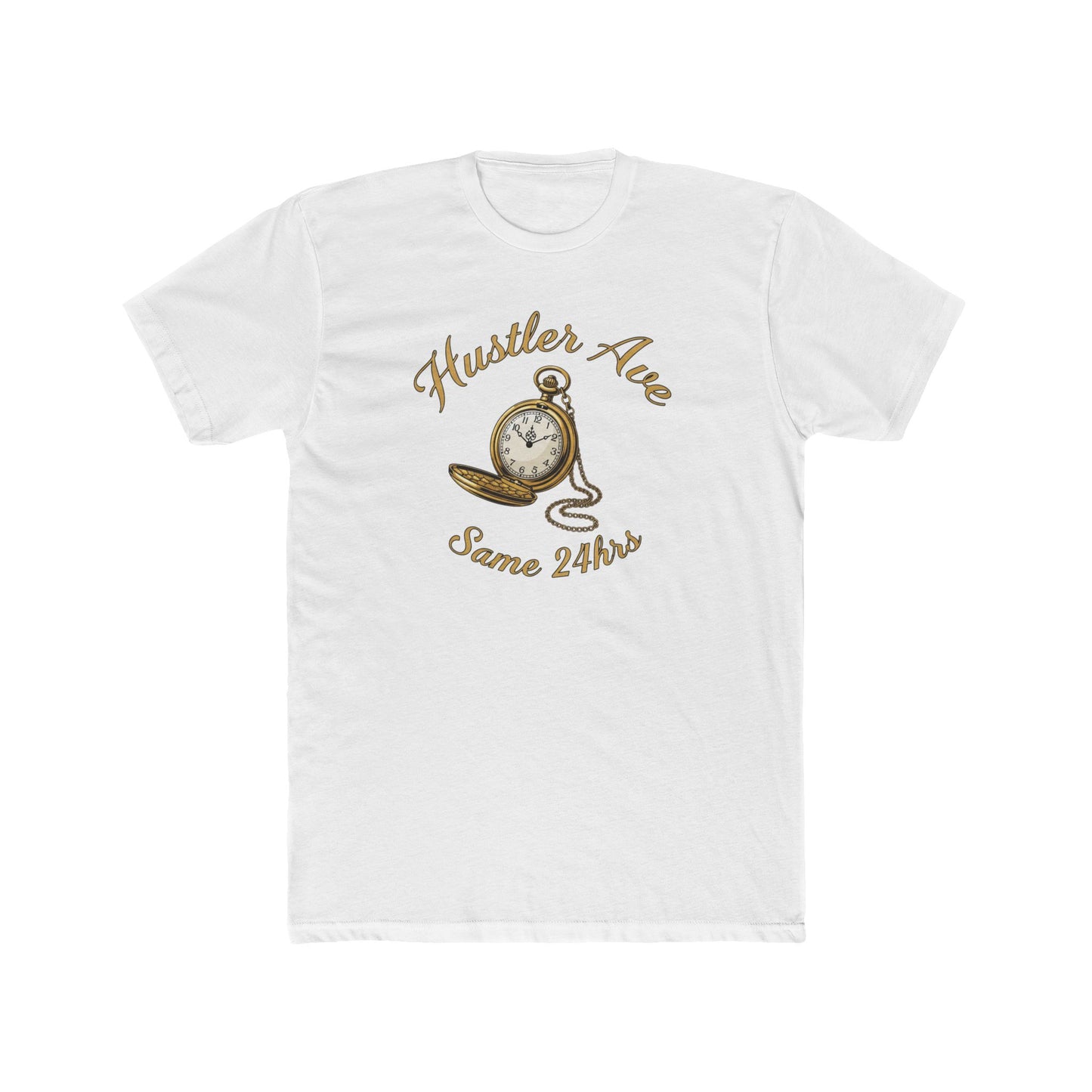 "Hustler Ave" Hustler's Time Graphic Cotton Crew Tee