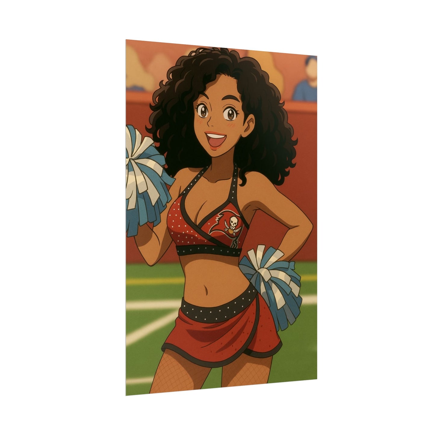 Loco Fits Anime Girls 'Buccaneers Cheerleader On-Field 1' Poster