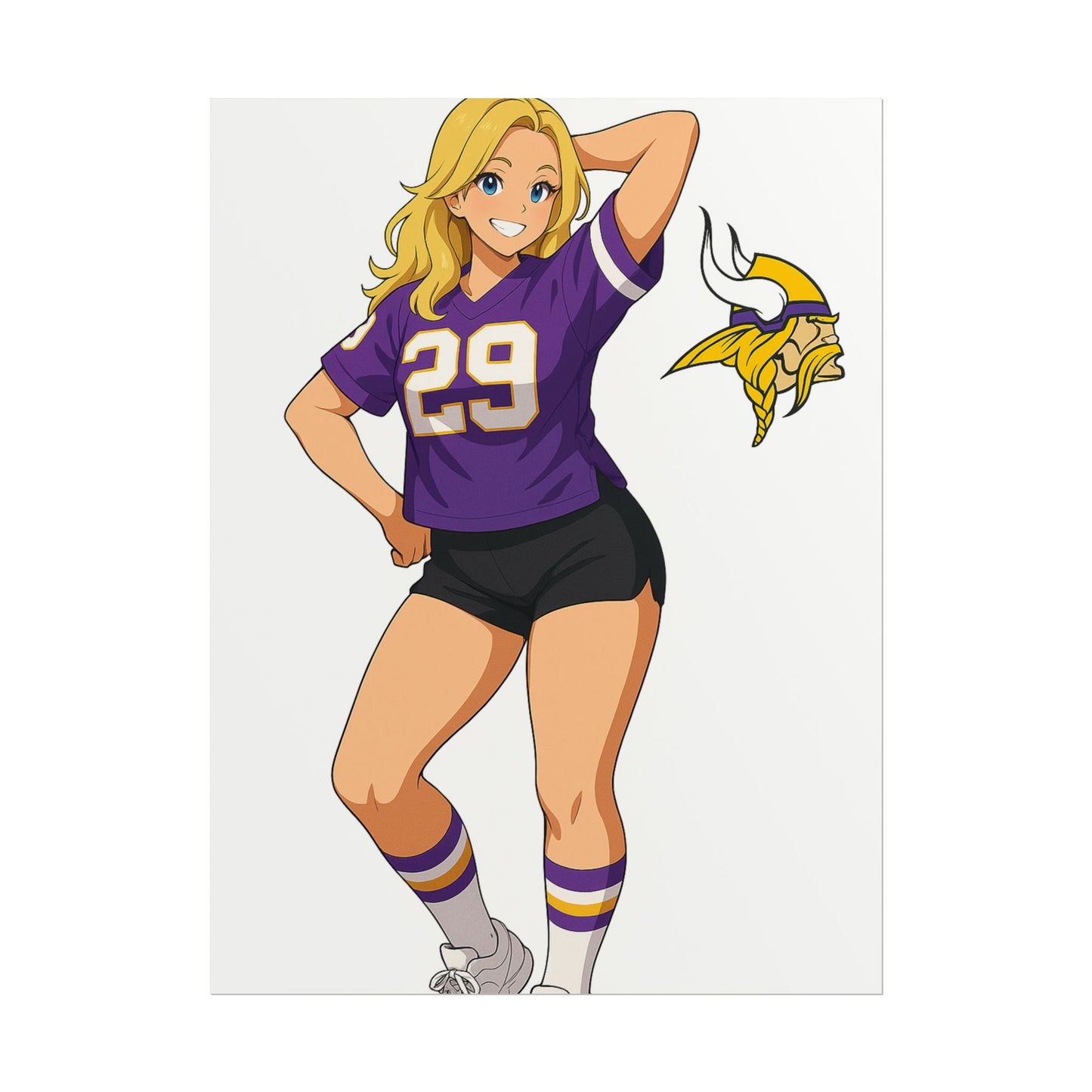 Loco Fits Anime Girls 'Vikings Girl 1' Poster