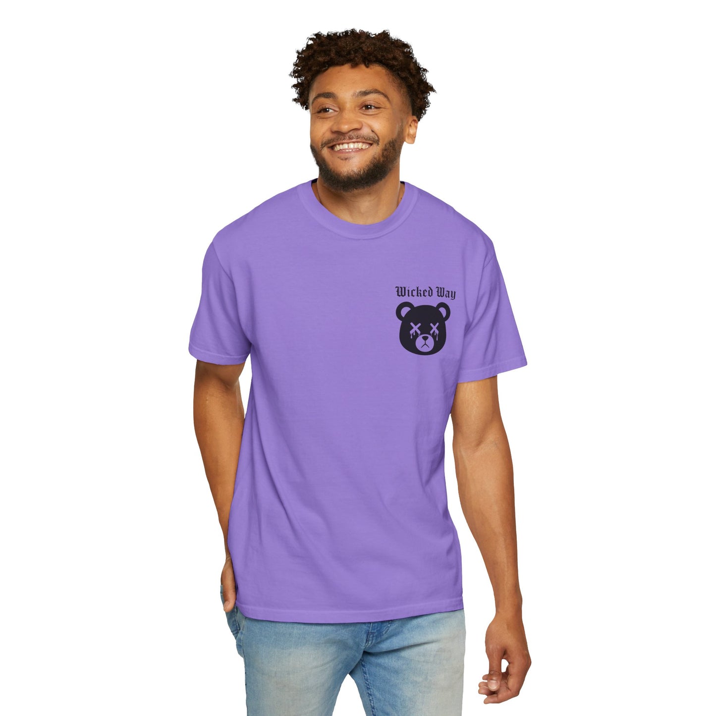 "Wicked Way" Dead Bear Head Pocket Logo Graphic T-Shirt (Multi Color Options)