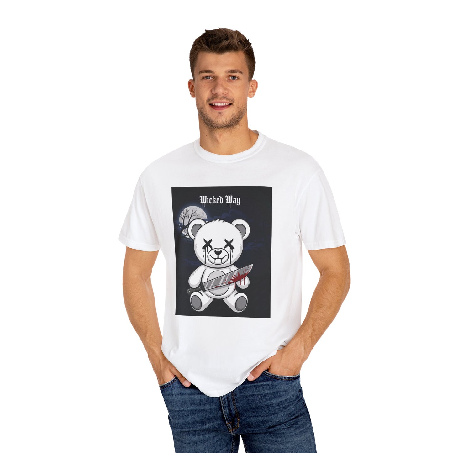 Limited Edition "Wicked Way" Machete 'Midnight' Block Teddy Graphic T-Shirt