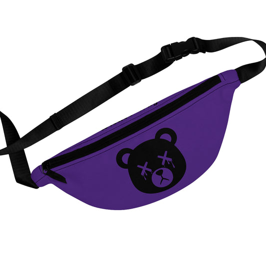 Purple "Wicked Way" Dead Bear Head Fanny Pack
